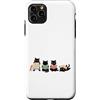 Feline Literary Designs Custodia per iPhone 11 Pro Max Gatti neri che leggono libri Amante dei libri felini