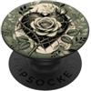 Dark Floral Expressions Thorn Cuore Rosa Scuro Floreale Gotico Romance Botanico PopSockets PopGrip Adesivo
