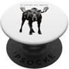 Moose Coffee Humor Wilderness Life Nessun caffè non divertito Moose Wilderness Humor PopSockets PopGrip Adesivo