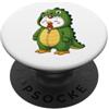 Chicken In Crocodile Costume Kawaii Desi Kawaii Pollo In Coccodrillo Costume per Ragazze bambini Coccodrillo PopSockets PopGrip Adesivo