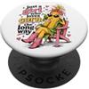 Women Farm Girl Rural Humor Sarcastic Just a Girl Who Loves Corn the Long Way, divertente da donna PopSockets PopGrip Adesivo