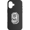 Number Crests Custodia per iPhone 16 9 - Nove vittorie - Indietro Bianco Numero 9 per Squadre Sportive