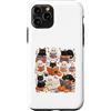 Whimsical Bookish Spirits Custodia per iPhone 11 Pro Simpatici fantasmi gatti neri che leggono libri cadono accogliente