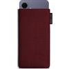Adore June Classic Rosso-Bordeaux Custodia compatibile con Samsung Galaxy S26 Plus, Tessuto Resistente con Display di Pulizia Effetto