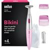 Braun Mini Rifinitore Bikini Di Precisione, +4 Accessori, FG1105, Rosa