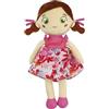 Clementoni Baby - Plush Soft Doll Red Smile Bambolina Morbida per Neonati 0+ Mesi, Texture Differenti ed Esperienza Sensoriale, Stimola Affetto e Cura, 17603