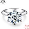 ANU JEWEL AnuJewel 1ct 2ct 3ct 5ct D Colore Moissanite Anello di fidanzamento per le donne Anelli solitari in argento sterling 925 placcato oro all'ingrosso