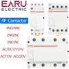 EARU 4P 16-100A AC/DC 24V 220V 50/60Hz Su Guida Din Per Uso Domestico AC Contattore Modulare Interruttore Controller 4NO 4NC 2NO 2NC FAI DA TE Smart Home Hotel