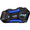 Fodsports Interfono Bluetooth per Casco Moto Fodsports FX4 Pro, Comunicazione tra 4 Motociclisti, 1200m, Radio FM