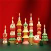 GBhouse Stampo per candele in Silicone impilabile natalizio fai da te albero di babbo natale stampo per cera per aromaterapia decorazioni per feste di natale