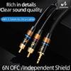 ATAUDIO Cavo Audio HIFI da 3,5 mm a 2RCA, 6N OFC, per Collegamento Telefono/Computer ad Amplificatore, Cavo Splitter AUX RCA Jack 3.5 Y