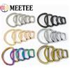 Meetee 10/20 Pz Meetee 16/20/25/32/38mm Metallo O D Anello Fibbie Borsa Piatta Borsa Cinghia Collare per cani Fibbia Regolabile forniture per indumenti fai da te