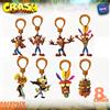 Bandai Gioco d'azione Crash Bandicoot N. Sani trilogia Action Figure casuali 1 tipo modello ornamenti giocattoli portachiavi con ciondolo