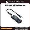 Fosi Audio DS1 DSD512 HiFi USB DAC Dongle Amplificatore per cuffie Amp Mini decodificatore audio Supporto 32 bit/768 kHz con 4,4 mm bilanciato