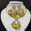 YM Set di Gioielli Africani con Design Irregolare, Orecchini a Cerchio e Ciondolo, Set 2 Pezzi per Matrimoni, Collana e Orecchini da Sposa