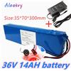 Aleaivy Pacco Batteria 36V 10S3P 14Ah agli Ioni di Litio 18650 per Motori da 350W 500W 1000W, Batterie al Litio Ricaricabili con BMS Integrato
