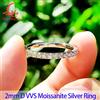 qian xiang hui Anello Eternity in Argento Sterling 925 con Moissanite Bianca Rotonda da 2mm 3mm, Gioiello per Matrimonio, Regalo per San Valentino