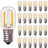 Genixgreen Lampadine LED Edison T20 1W Dimmerabili E12 E14, Lampadine a Filamento LED Tubolari in Vetro Trasparente 2700K 4500K 6000K, Mini Lampade Sospese per Frigorifero