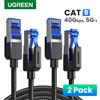 UGREEN [2 Pack] cavo Ethernet UGREEN CAT8 40Gbps 2000MHz cavo Lan Internet intrecciato in cotone di rete per laptop cavo RJ45 Router PS 4