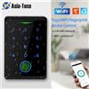 Asia-Teco Tuya APP Serratura IP66 Impermeabile Keyless Biometrico WIFI Controllo accessi Tastiera autonoma Impronte digitali EM RFID Card Porta d'ingresso