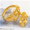 YM Set di braccialetti e anelli placcati Accessorio di gioielli colorati con bracciale cavo dal design romantico alla moda per matrimoni