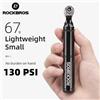 ROCKBROS Pompa da bicicletta Pompa ad aria 130PSI Lega di alluminio Pompa portatile a prova di caduta per bici Pompa a mano ultraleggera Pompa per mountain bike MTB