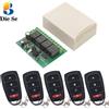 Diese Telecomando senza fili DC 6V 12V 24V 30V 4CH ricevitore relè rf e trasmettitore 433MHZ per Garage/luce/motore/elettrodomestico