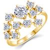 Szjinao Certificato Totale È Anello Moissanite Completo da 1,5 ct Donna con Molte Pietre Gioielli Infinity Trend in Argento per Fidanzamento Nuovo In