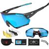 X-TIGER Nuovi occhiali da ciclismo MTB Occhiali protettivi per bici Corsa Pesca Sport Uomo Donna 5 lenti Occhiali da sole polarizzati per bicicletta