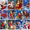 GATYZTORY Pittura diamante con cornice Babbo Natale Mosaico diamante per adulti Regalo per bambini Arte della parete Decorazioni artigianali per Natale