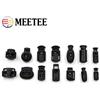 Meetee 50-300 Pezzi Fermacorda a Molla in Plastica Nera, Fermaglio a Scatto, Chiusura per Paracord, Scarpe, Abbigliamento, Accessori Fai da Te per Cucito