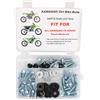 Xracingmoto Misura per Kawasaki KX 100 125 250 500 KD KDX 80 KE100 125 KDX175 KL600 KLX250 300 Corpo Telaio In Plastica Parafango Corpo Motore Bulloni Kit