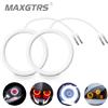 MAXGTRS 2x Angel Eyes 80mm 85mm 90mm 94mm 100mm 3528 Halo Ring LED Auto Led Fendinebbia Moto Luce di marcia diurna DRL Indicatore di direzione