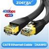 ZoeRax Cavo Ethernet ZoeRax CAT8 24AWG 40Gbps 2000Mhz cavi Internet di rete Lan Gigabit SFTP ad alta velocità per impieghi gravosi, esterni e interni