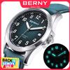 BERNY Orologio automatico da uomo ST2130 Orologio da polso meccanico luminoso con zaffiro impermeabile 10ATM Orologio di lusso di marca superiore per uomo