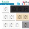 Bseed Zigbee Energy Monitor Presa a muro Telaio in plastica per PC Doppie prese intelligenti Spine triple Tuya Google Home Smart Life Control