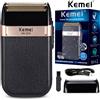Kemei KM-2024 Potente rasoio ricaricabile per uomo macchina da barba elettrica impermeabile rasoio elettrico a testa calva con rete extra