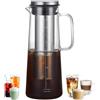 Leeseph Hermet Cold Brew Macchina per caffè freddo e infusore per tè - Caraffa in vetro da 1,0 l / 34 once con filtro rimovibile in acciaio inossidabile