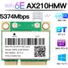 fenvi WiFi 6E AX210HMW Mini PCI-E Scheda di rete Wifi Bluetooth 5.3 per scheda AX210 802.11AX Adattatore Wi-Fi wireless per laptop desktop