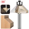 BB Taglierina Smussata Smusso Router Bit Cuscinetto 45 Gradi Scanalatura A Filo Taglio Conico FAI DA TE Strumento di Fresatura del Legno 1/2 1/4 Naso di Cavallo