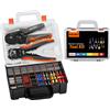 WOZOBUY Kit di strumenti per crimpare ghiere, pinza a crimpare autoregolante HSC8 6-6A AWG 23-10 + pinza | Piegatrice esagonale per terminale con puntale