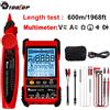 TOOLTOP Tester per cavi di rete Multimetro Tracciamento cavo Lan Test POE 400M/600M Lunghezza Misura sensibilità Linea regolabile Tracker