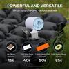 flextailgear FLEXTAIL Pompa ad aria portatile, mini pompa da campeggio con luce, ricarica USB-C, ideale per materassini, materasso ad aria, sacchetti per aspirapolvere