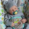 MRB 46CM Reborn Baby Doll Levi Silicone misto Vinile o bambola di stoffa Finito 3D Verniciato Vene della pelle Collezione d'arte Regalo bambola per le ragazze