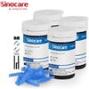 SINOCARE 25/50/100/200/300/400PCS Sinocare Safe-Accu strisce reattive e lancette per la glicemia Monitor diabete