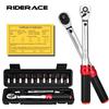 RIDERACE Set di chiavi dinamometriche per bicicletta 15 pezzi 1/4 "2-24Nm Kit di riparazione per moto con chiave a brugola per bici a doppia direzione