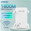 FENVI WiFi6 AX1800 Ripetitore Wireless Dual Band 2.4G/5GHz 802.11AX Gigabit Wi-Fi 6 Extender Amplificatore di Espansione del Segnale a Lungo Raggio