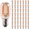 Genixgreen Lampadine LED Dimmerabili T22G 1W, Luci Notturne Vintage a Tubo, Vetro Ambrato E12 E14, Luci a Stringa LED per Lampadario 220V 2200K