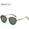 ZENOTTIC Occhiali da sole Steampunk rotondi polarizzati a specchio (01 colore) Occhiali da sole per donna uomo tonalità vintage UV400