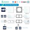 BSEED Zigbee Touch Switch Funzione Parte Pannello in vetro Solo Smart Dimmer Interruttore per tende Parte fai da te Parti presa Zigbee con neutro